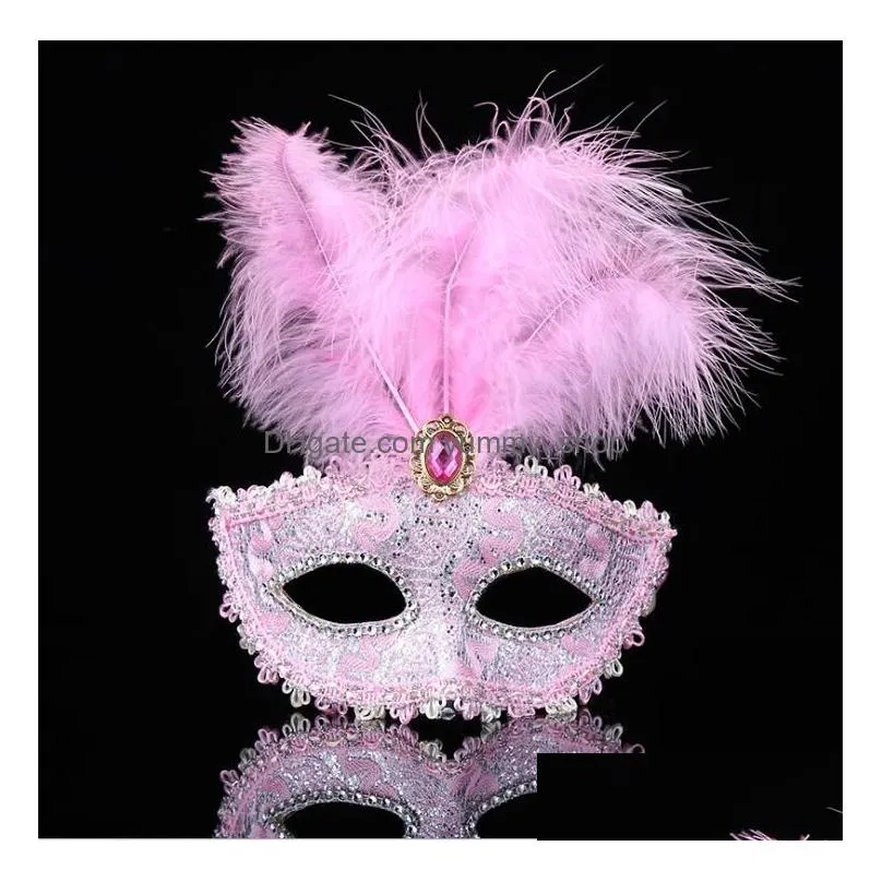 mask feathers wedding party masks masquerade mask venetian mask women lady sexy masks carnival mardi gras costume g1171287p