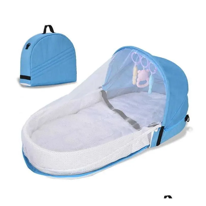 sleeping baby bed cribs newborns nest travel beds foldable babynest mosquito net bassinet infant sleeping basket for 0-24month