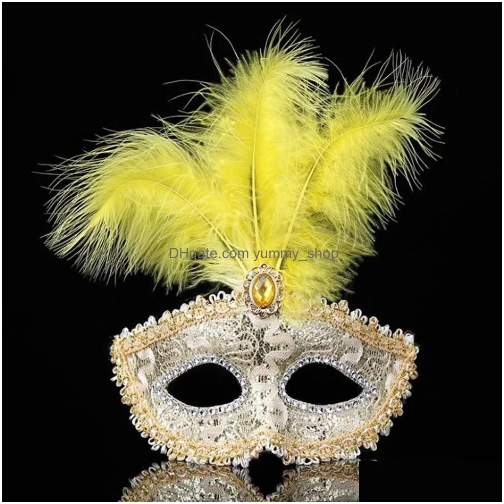 mask feathers wedding party masks masquerade mask venetian mask women lady sexy masks carnival mardi gras costume g1171287p