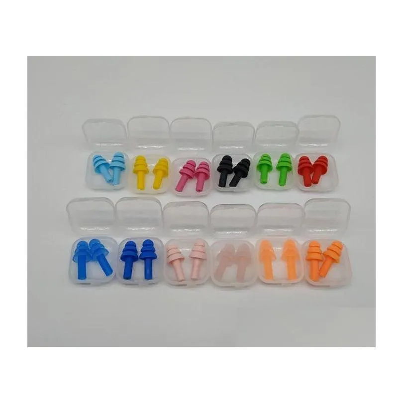 silicone earplugs swimmers soft and flexible ear plugs for travelling & sleeping reduce noise ear plug 8 colors dhl free