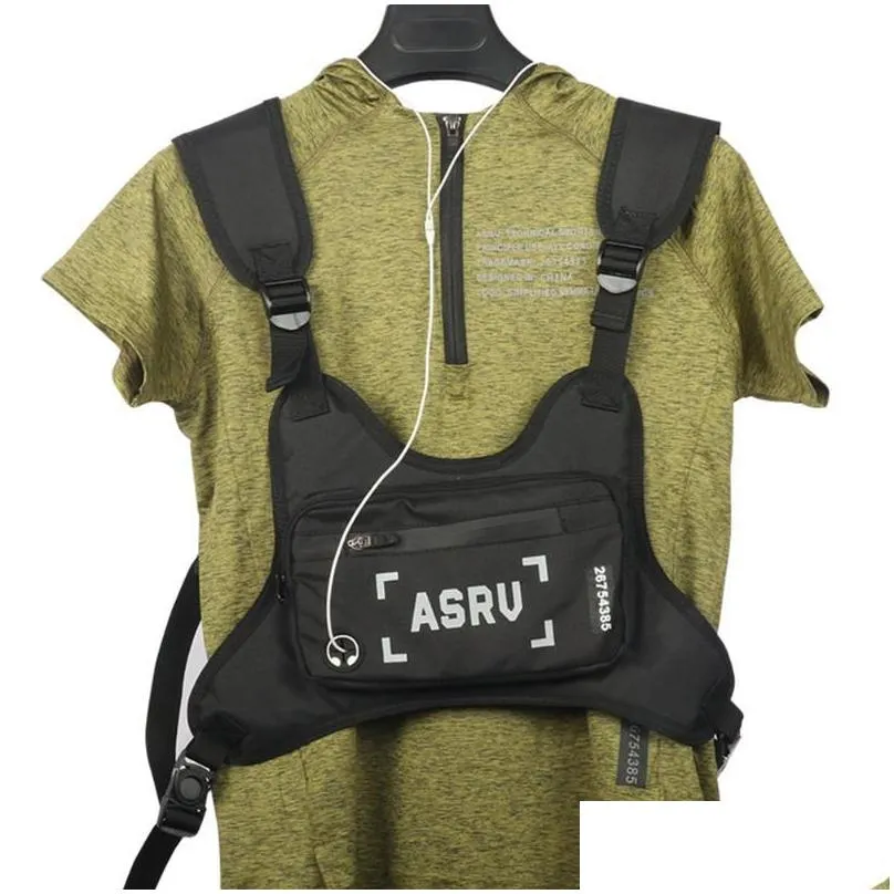 outdoor bags vest pack fishing cycling travel portable reflective strap men chest bag waterproof adjustable fashion sports camping