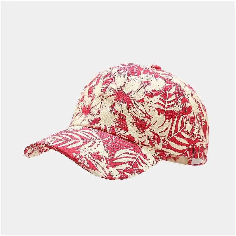 Ball Caps Fashion Uni New Baseball Cap Flowers Leaf Butterfly Printed Shade Sport Hat Outdoor Stretch Dad Casquette Hcs268 Drop Delive Dht2M
