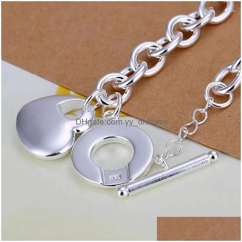 charm bracelets fashion charms 925 silver color romantic heart pendant for women wedding party gifts fine noble jewelry temperament