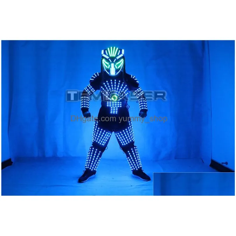 led stage clothes luminous costume led robot suit led clothing light suits costume for dance qerformance wear224b