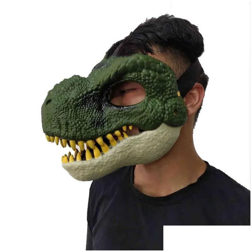 3d halloween dinosaur mask role play props performance heaear raptor dinosaur dino festival carnival gifts y220805