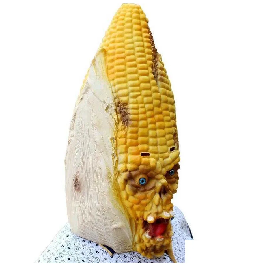 corn latex scary mask halloween festival for bar party cosplay adult toy costume funny spoof x0803