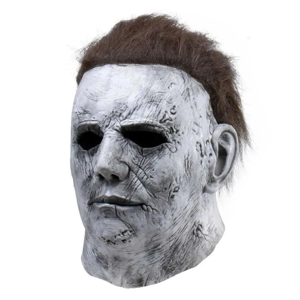 halloween kills michael myers mask cosplay trick or treat studio mike mel white full head halloween party latex mask x0803