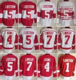 Man Vintage Hockey 4 Gordie Howe Jersey Retro Classic 1 Terry Sawchuk 7 Ted Lindsay 5 Nicklas Lidstrom 9 Gordie Howe 10 Alex Delvecchio CCM 75th Anniversary Stitch