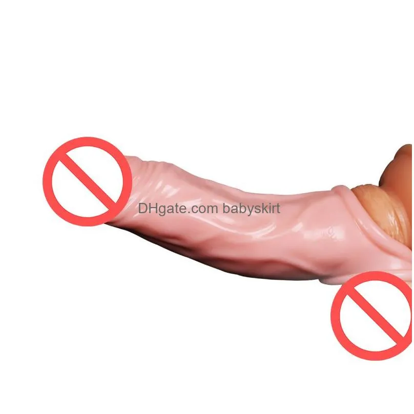 Leg Massagers Toys Masrs Adt Penis Extender Enlargement Reusable Sleeve For Men Extension Cock Ring Delay Couples Product Drop Deliver Dhz9V