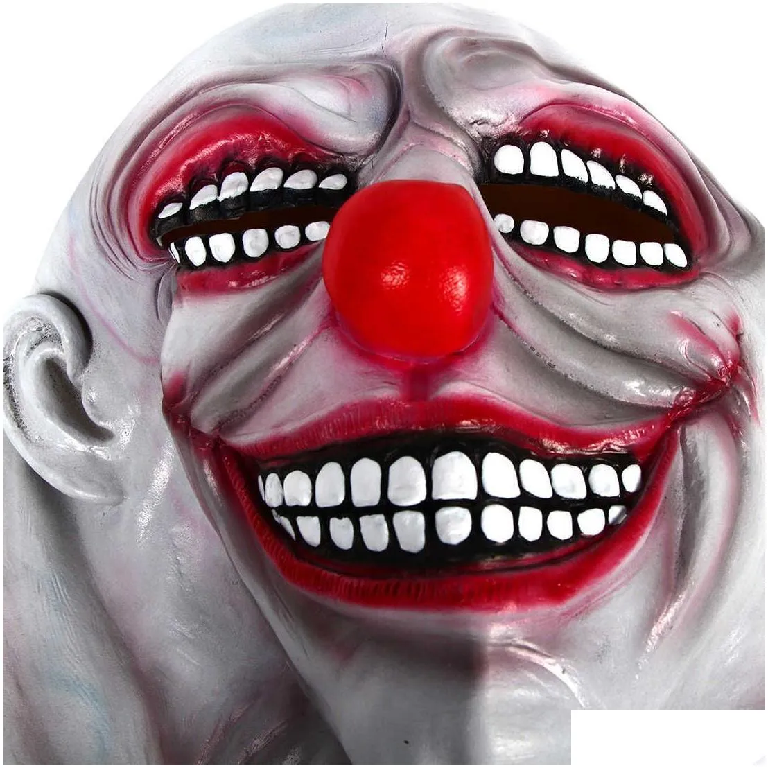 clown mask halloween fancy drparty latex terror heaear weird drup scary evil clown horror dense teeth x0803