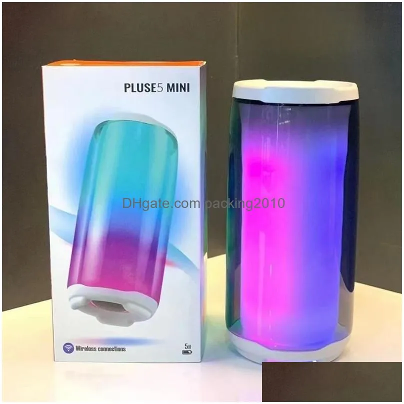 Portable Speakers Pse5 Waterproof Subwoofer Fl Sn Colorf Bass Music O System Drop Delivery Dh5U7