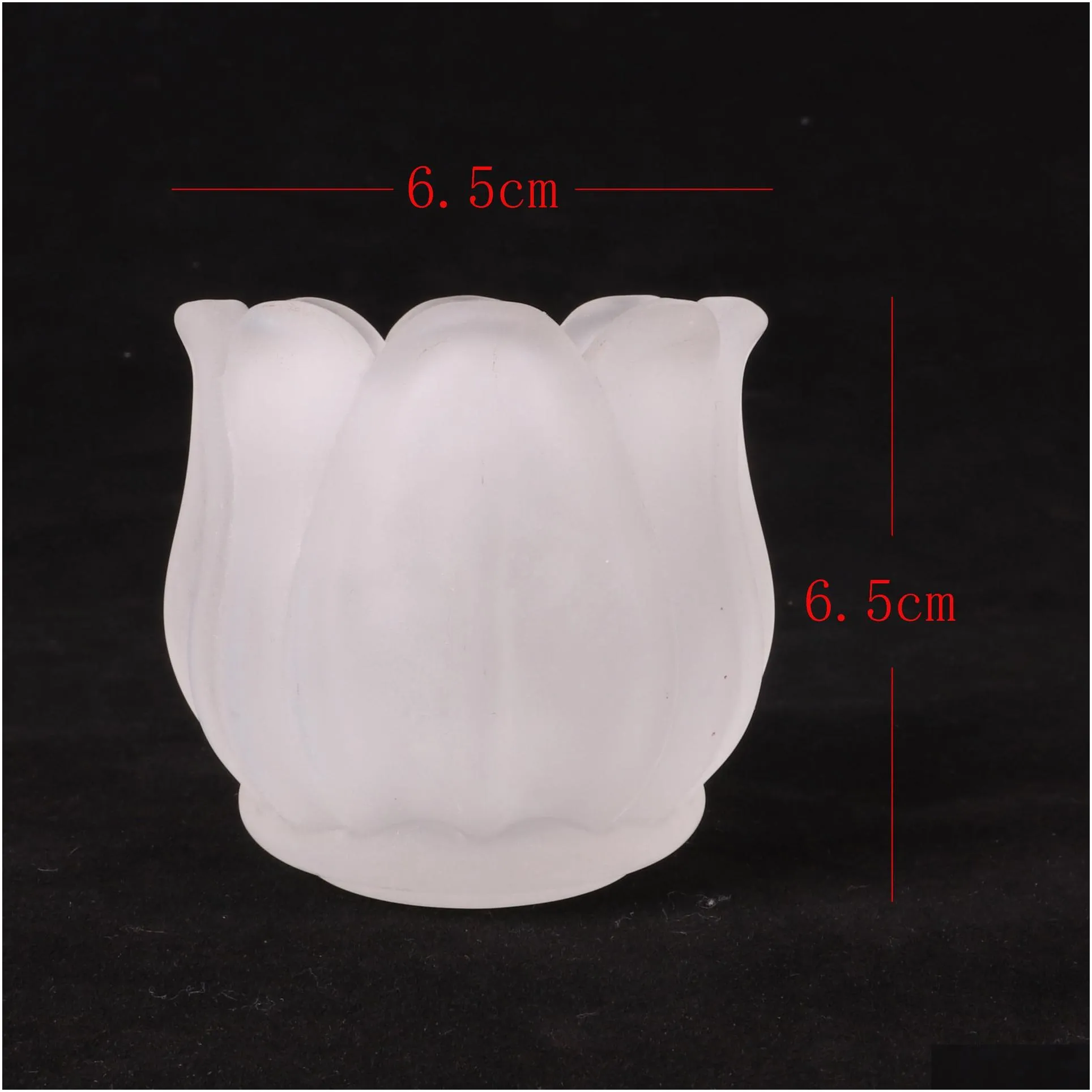tulip flower glass candle holder crystal glass wedding decoration 2.5 inch high and caliber