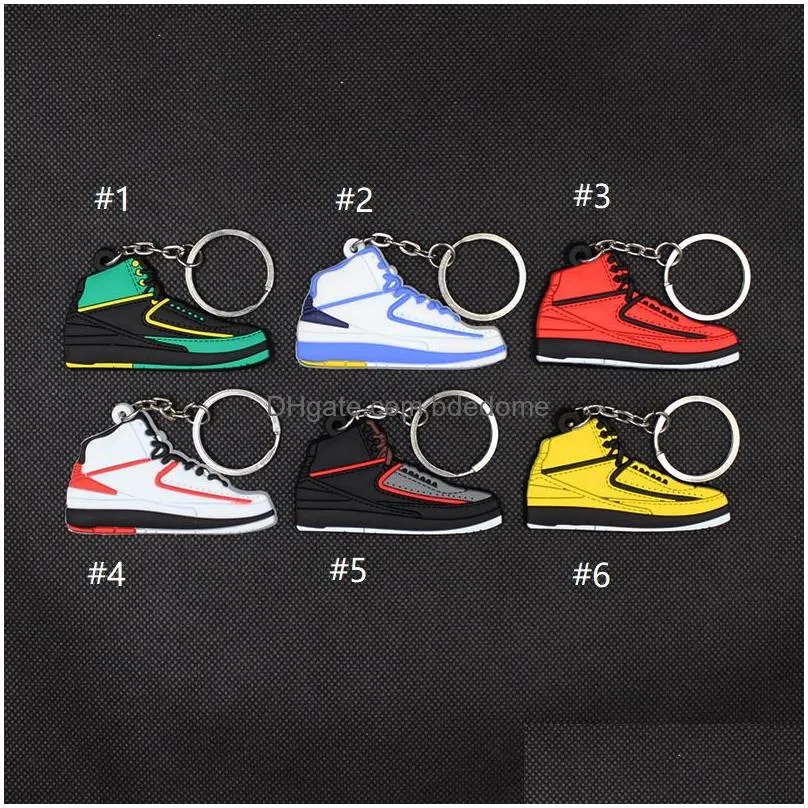 Keychains & Lanyards Mti-Styles Fashion Designer Mini Sneaker Keychain Brand Sport Shoe Key Chain Men Women Kids Ring Creative Gift D Dhcm3