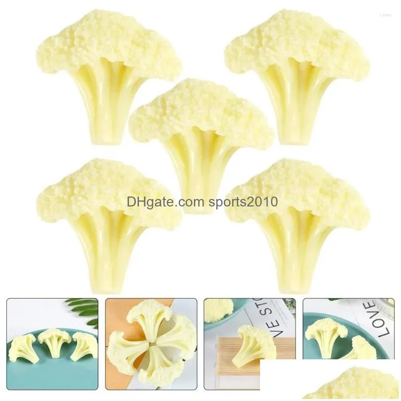 Party Decoration 3 Pcs Caiflower Model Caiflowers Food Toys Artificial Simation Pography Prop Fake Models Pvc Decorative Drop Deliver Dhz1X