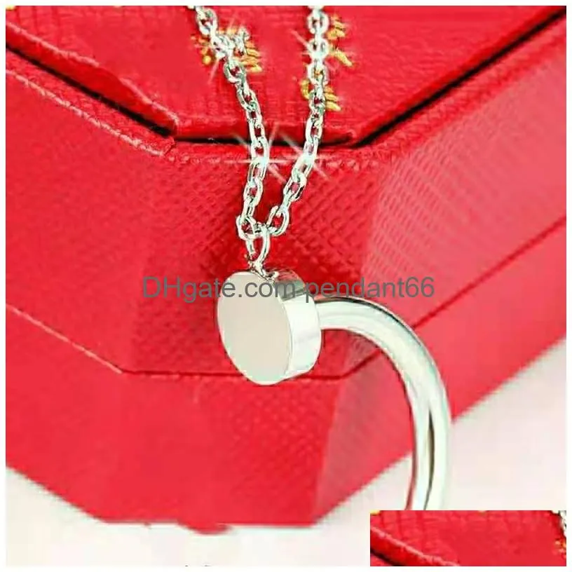 2021 style necklace beautiful jewelry stainless steel chain pendant necklaces for men and women christmas gifts with red dust bag