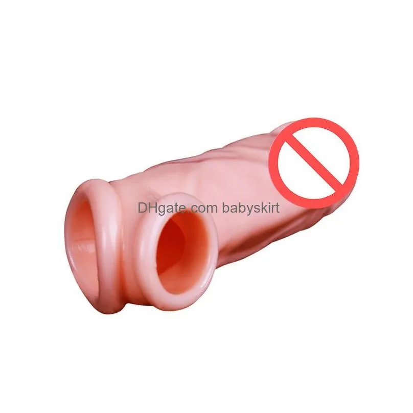 Leg Massagers Toys Masrs Adt Penis Extender Enlargement Reusable Sleeve For Men Extension Cock Ring Delay Couples Product Drop Deliver Dhz9V