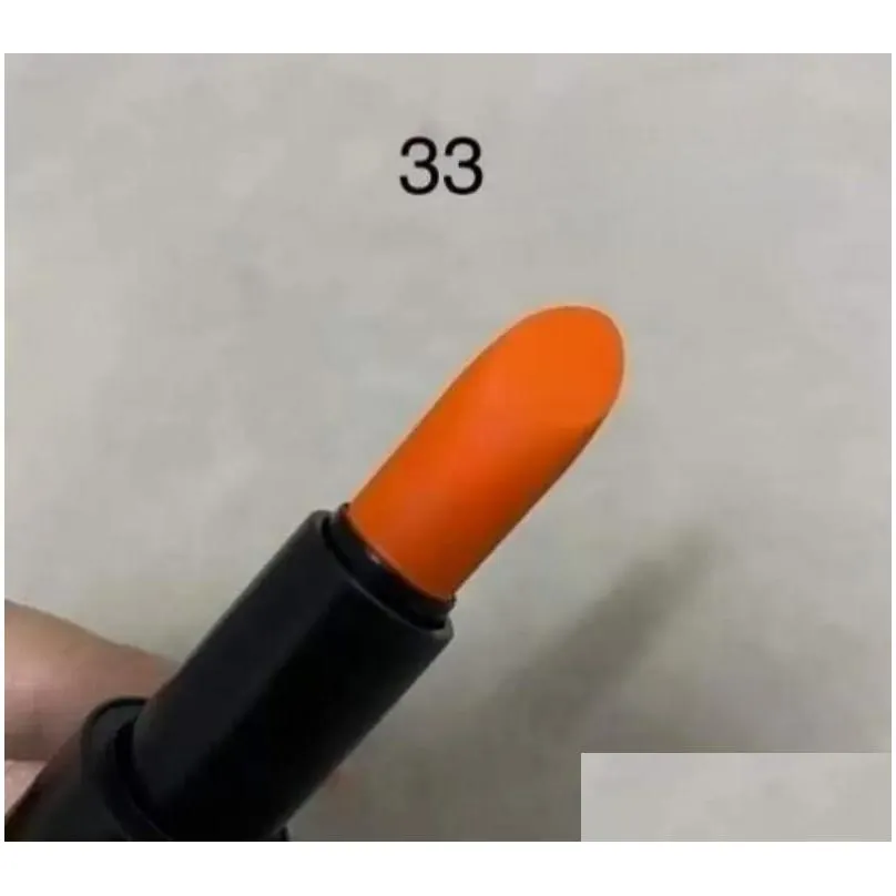 brand lip makeup satin lipstick matte lipstick 3.5g rouge a levres mat r with orange gift bag