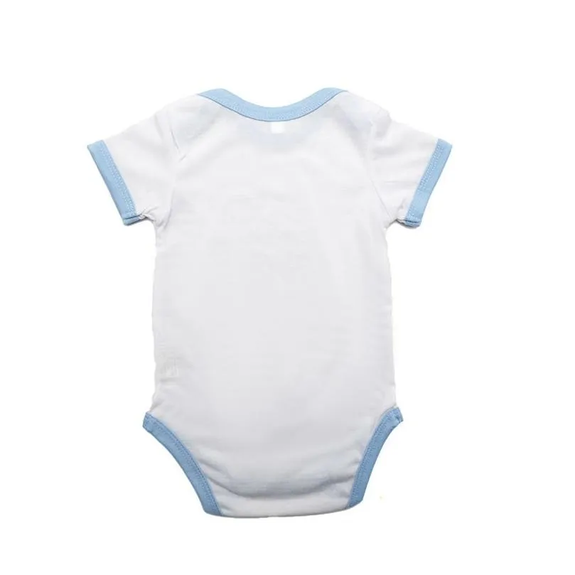 Other Home Textile Diy Sublimation Blanks Baby Jumpsuits White Contton Girl Infant Rompers Heat Transfer Printing Toddler Boy Clothe Dh7Xz