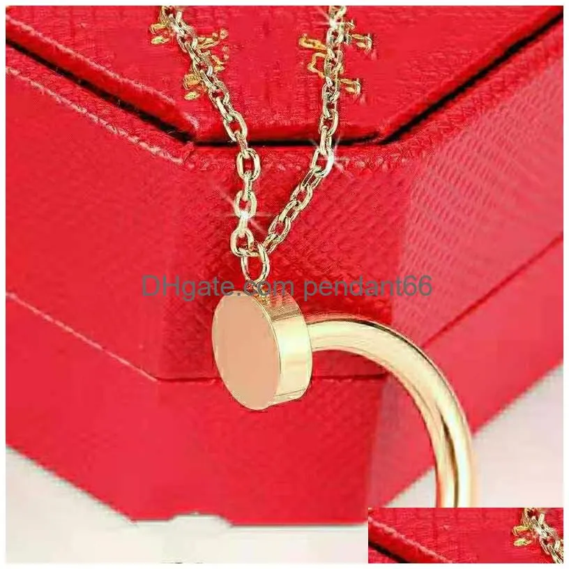 2021 style necklace beautiful jewelry stainless steel chain pendant necklaces for men and women christmas gifts with red dust bag