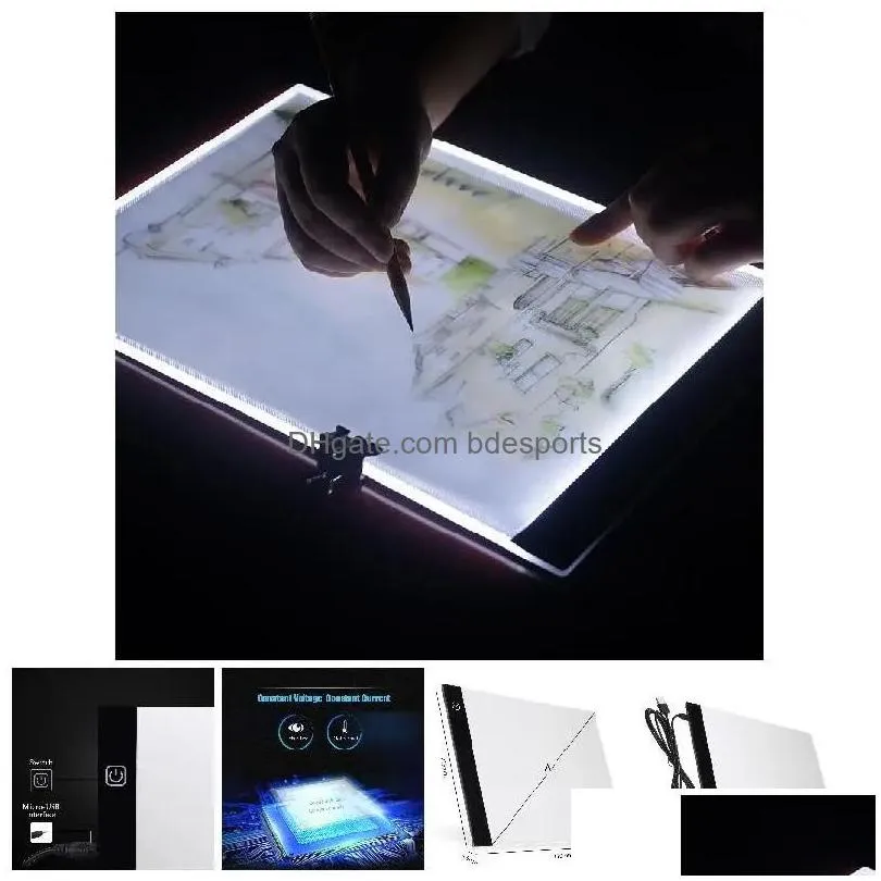 Painting Supplies Supplies A4 Usb Led Art Stencil Board Light Tracing Ding Copy Pad Table Box Gdeals Drop Delivery Home Garden Arts, C Dhaih