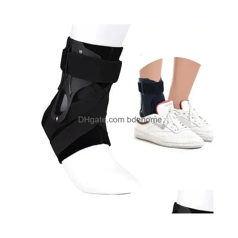 Ankle Support 1Pcs Ankle Support Brace With Side Stabilizers And Adjustable Fixing Belt Sprain Protection For Injury Reery Arthritis 2 Dhcda