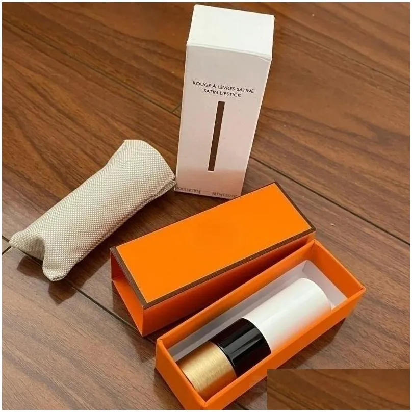 brand lip makeup satin lipstick matte lipstick 3.5g rouge a levres mat r with orange gift bag