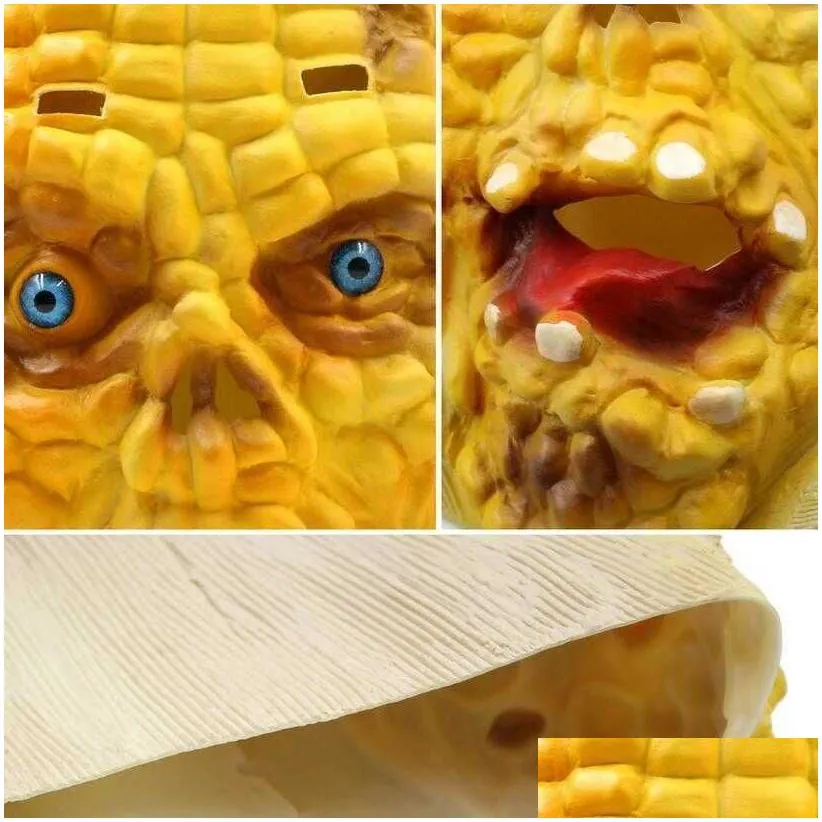 corn latex scary mask halloween festival for bar party cosplay adult toy costume funny spoof x0803