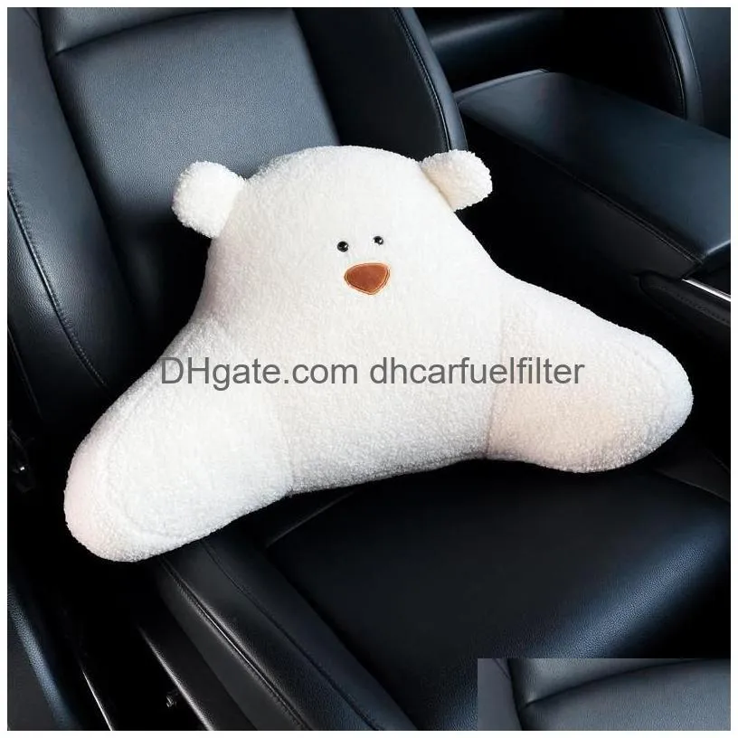 seat cushions car cartoon bear head pillow lumbar female neck creative cute p interior accessories drop delivery ot0yf