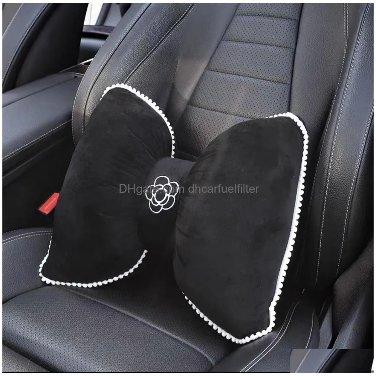 seat cushions four seasons general camellia bow car head pillow waist support p neck motive supplies drop delivery otyh9