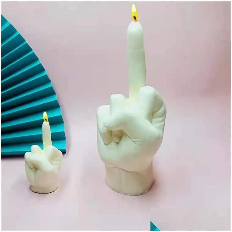 12 types hand shaped candle silicone molds diy 3d gesture scented candles soap mould fingers perfume wax plaster chocolate cake decoration moulds handmade