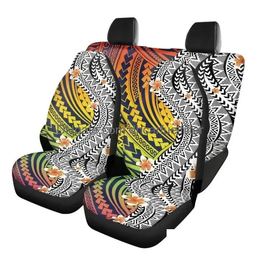 car seat covers ers ethnic style polynesian plumeria print polyester fit for most suv truck van accessories interior drop delivery aut