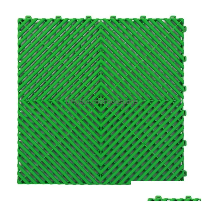 Carpets 40X40X1.8Cm Car Wash/Car Show/Workshop Floor Tiles Interlocking Plastic Garage Splicing Grille Mat Drop Delivery Dh6Tp