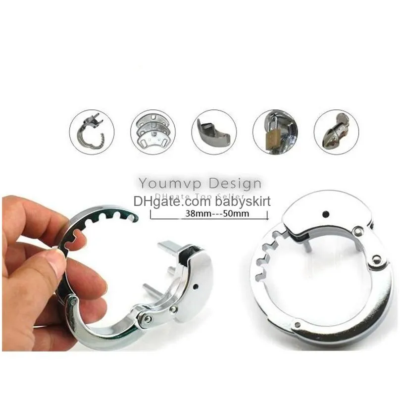 Leg Massagers Toy Masrs Adjustable Male Chastity Cage Stainless Steel Cock Penis Device Bondage Bdsm Fetish Jjd2357 Drop Delivery Heal Dhrjz