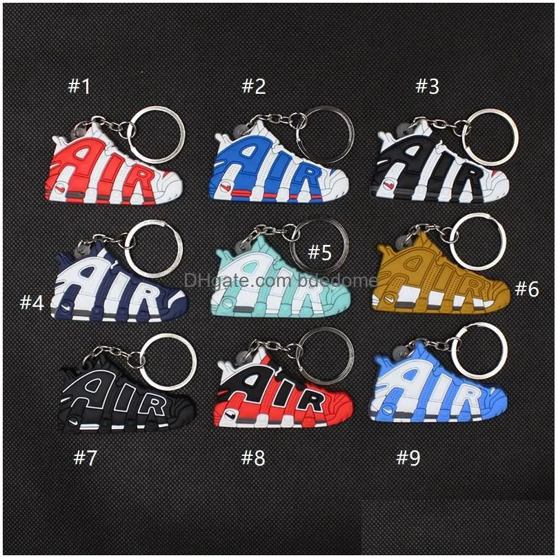 Keychains & Lanyards Mti-Styles Fashion Designer Mini Sneaker Keychain Brand Sport Shoe Key Chain Men Women Kids Ring Creative Gift D Dhyva