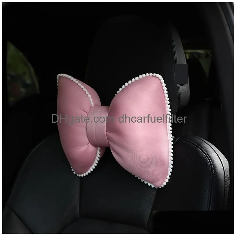 seat cushions four seasons general camellia bow car head pillow waist support p neck motive supplies drop delivery otyh9