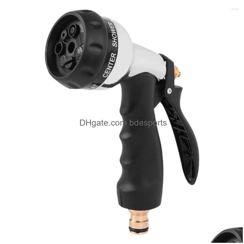 Watering Equipments Garden Hose Nozzles 7 Styles Adjustable Nozzle Lawn Metal Water Sprayer Patterns For And Washing Drop Delivery Dh8Ls