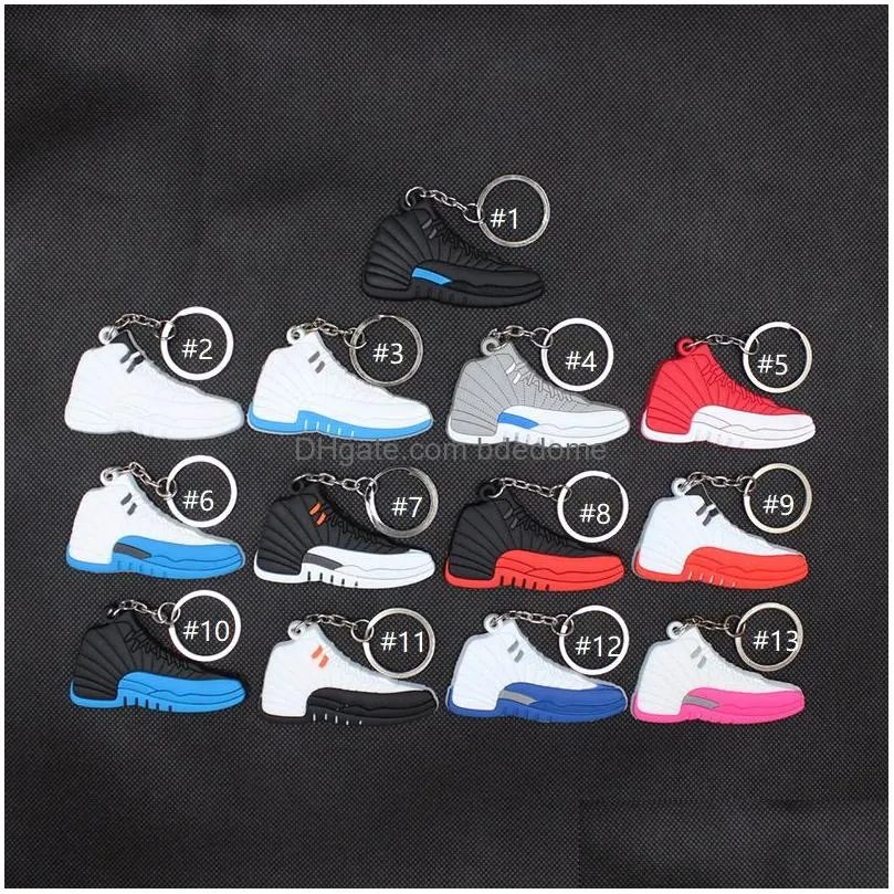 Keychains & Lanyards Mti-Styles Fashion Designer Mini Sneaker Keychain Brand Sport Shoe Key Chain Men Women Kids Ring Creative Gift D Dhoef