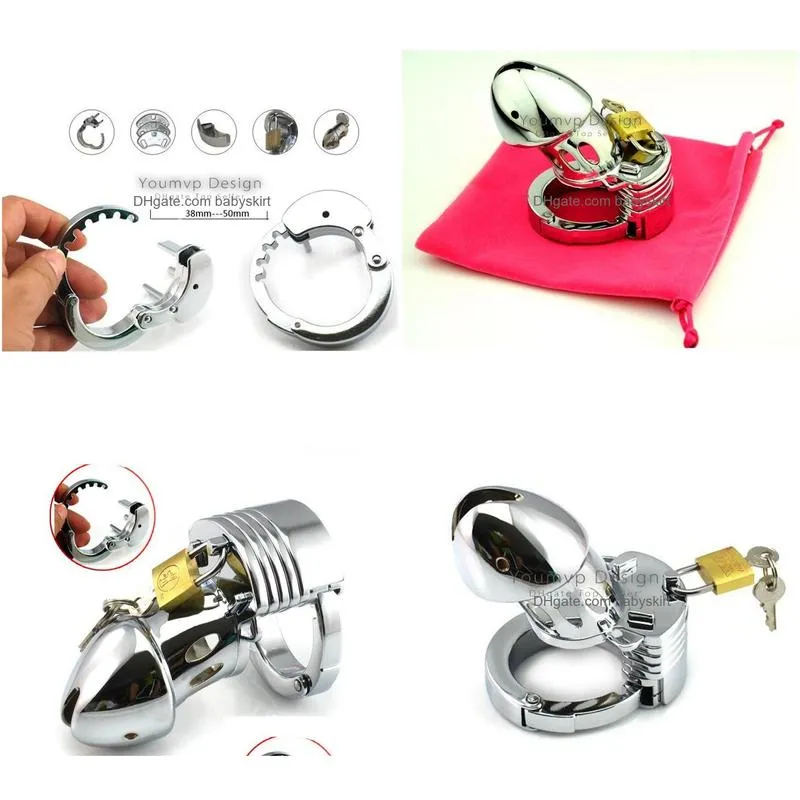 Leg Massagers Toy Masrs Adjustable Male Chastity Cage Stainless Steel Cock Penis Device Bondage Bdsm Fetish Jjd2357 Drop Delivery Heal Dhrjz