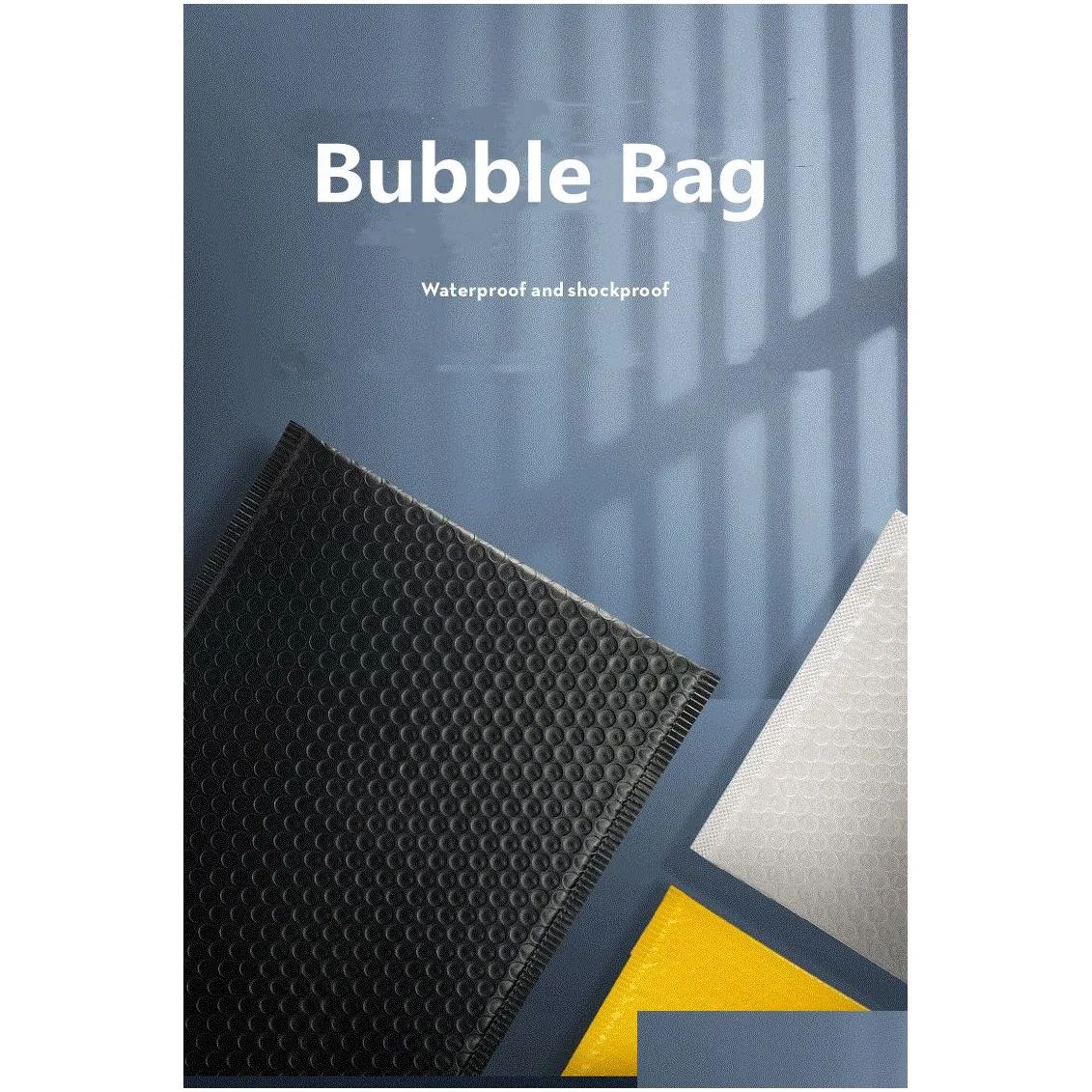 Bubble Cushioning Wrap Wholesale 800Pcs/Lot Bags Self Sealing White Mailer Padded Envelopes Plastic File Foam Packaging Bag Waterpro Dhusq