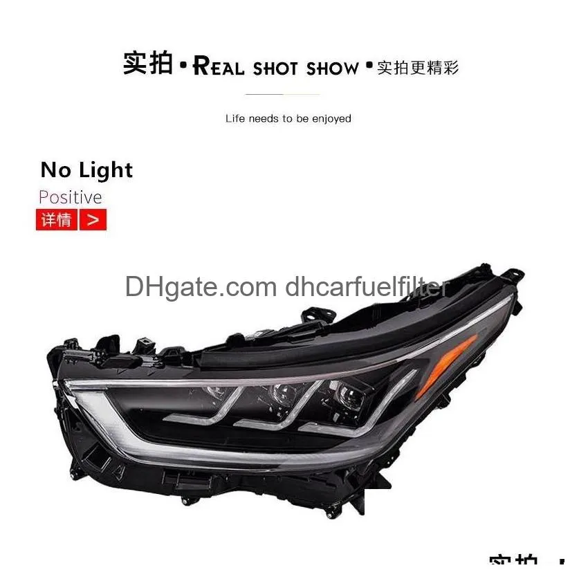 led daytime running head light for highlander headlight 2021-2022 turn signal dual beam lamp car lens drop delivery automobiles motorc