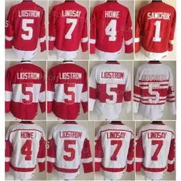 Retro Hockey 5 Nicklas Lidstrom Jerseys Vintage 4 Gordie Howe 1 Terry Sawchuk 7 Ted Lindsay 10 Alex Delvecchio 13 Pavel Datsyuk 14 Brendan Shanahan Retire 75th Year