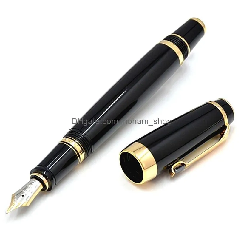Ballpoint Pens Wholesale Promotion - Luxury Bohemies Black Resin Rollerball Pen Classic 4810 Nib Writing Fountain Stationery School Dhhqg