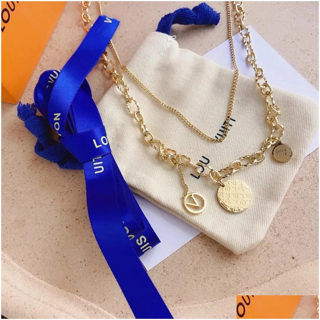 luxury brand heart pendant necklaces gold plated simple love copper ring logo printed designer necklace women designer jewelry