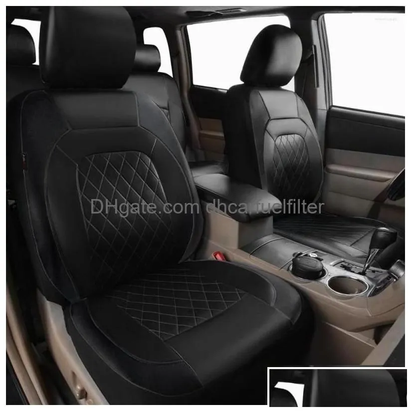 car seat covers ers pu leather er set waterproof fl for mobile protector compatible interior accessories drop delivery automobiles mot