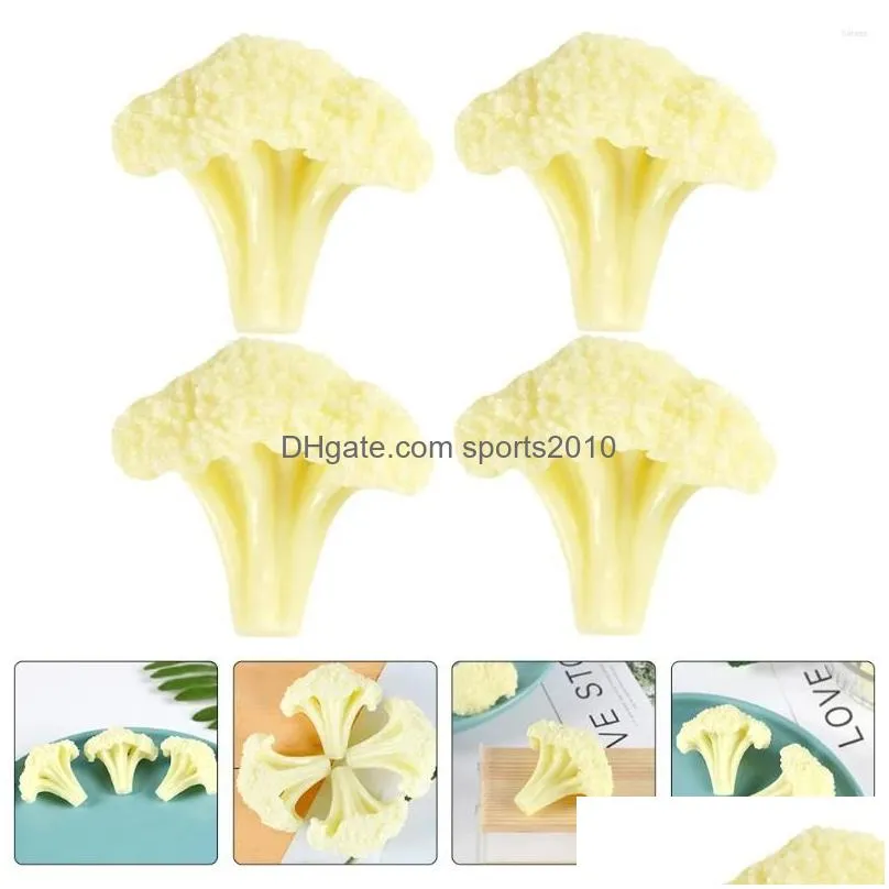 Party Decoration 3 Pcs Caiflower Model Caiflowers Food Toys Artificial Simation Pography Prop Fake Models Pvc Decorative Drop Deliver Dhz1X