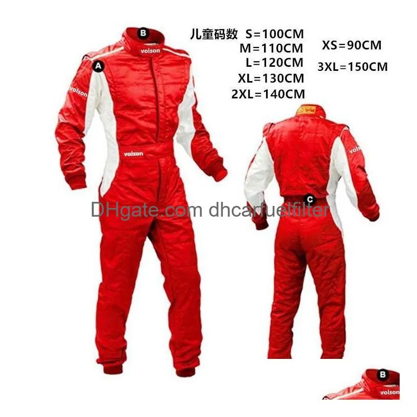 motocycle racing clothing car f1 off-road kart one-piece suit waterproof couple adt children drop delivery otlx5