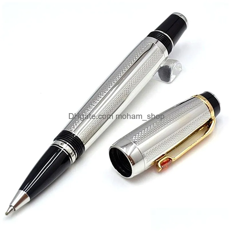 Ballpoint Pens Wholesale Promotion - Luxury Bohemies Black Resin Rollerball Pen Classic 4810 Nib Writing Fountain Stationery School Dhhqg