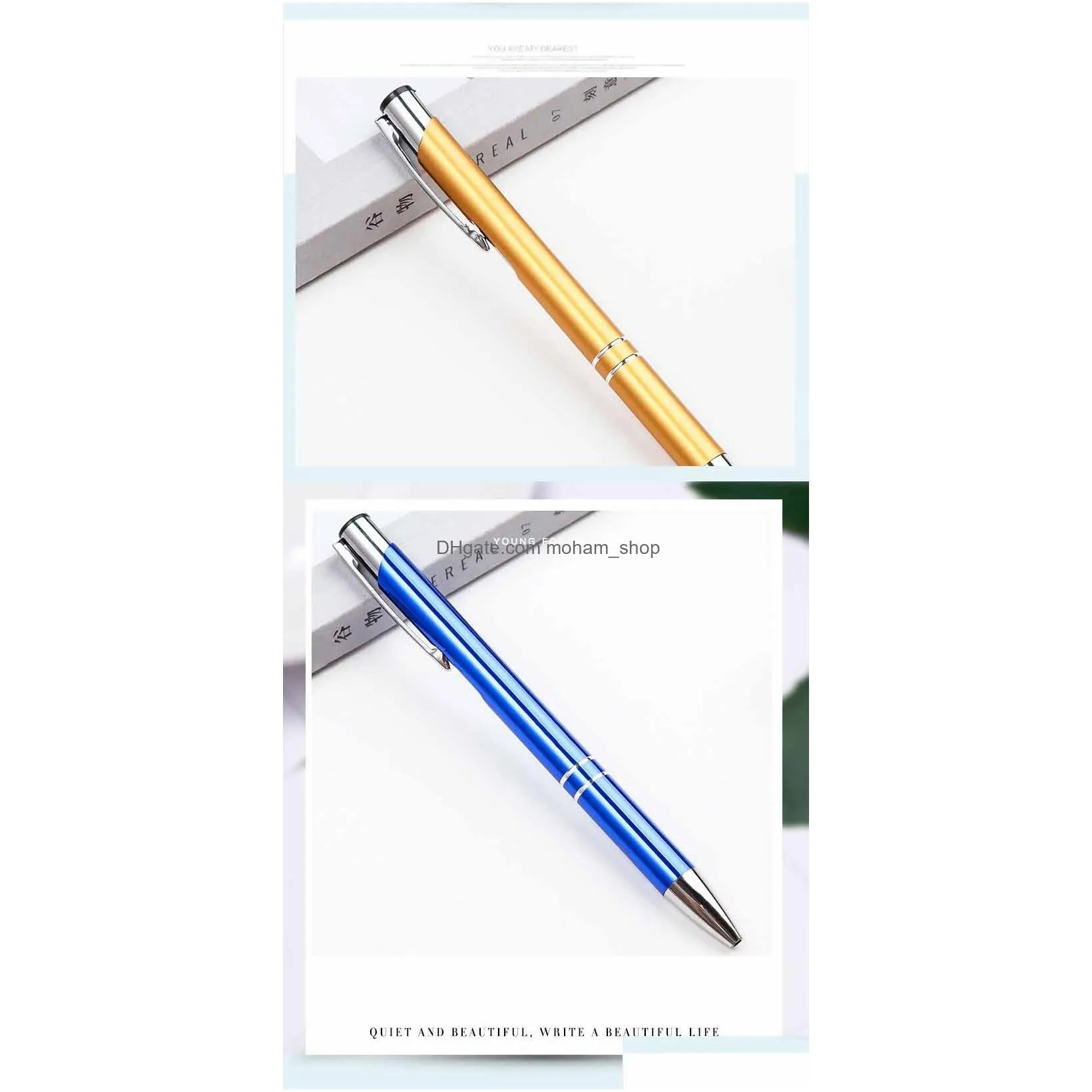 Ballpoint Pens Wholesale Metal Press Pen Advertising Wedding School Office Business Students Special Drop Delivery Industrial Writin Dhyam