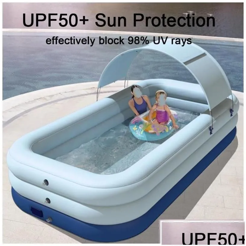 Sun Resistant Inflatable Boat Pool Raft For Outdoor Backyard Water ...