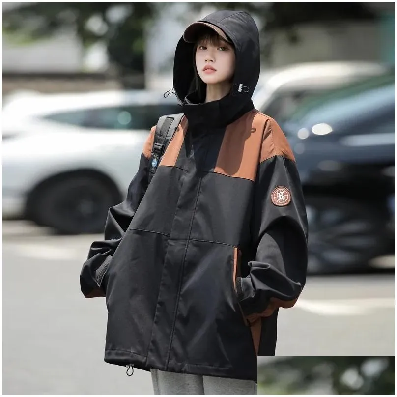 Feishun Men s Spring Autumn Hooded Waterproof Workwear Jacket